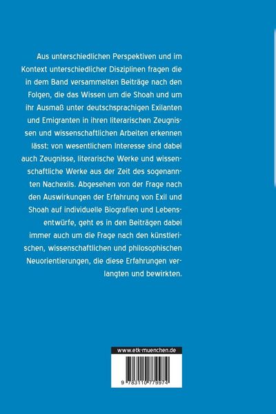 Produktbild: Exil und Shoah