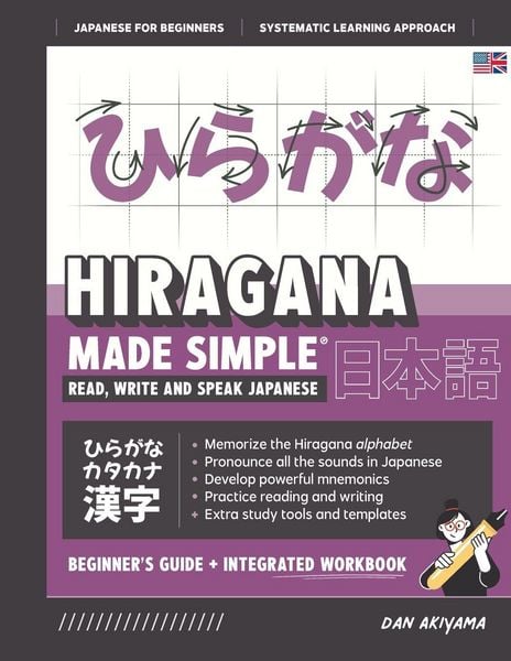 Produktbild: Learning Hiragana - Beginner's Guide and Integrated Workbook | Learn how to Read, Write and Speak Japanese