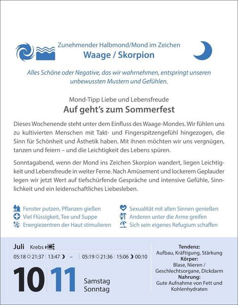 Produktbild: Leben mit dem Mond Tagesabrei&szlig;kalender 2027 - Praktische Tipps Tag f&uuml;r Tag