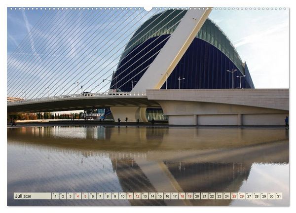 Produktbild: Valencia - sehenswert bei Tag und bei Nacht (Wandkalender 2026 DIN A2 quer), CALVENDO Monatskalender