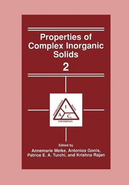 Produktbild: Properties of Complex Inorganic Solids 2
