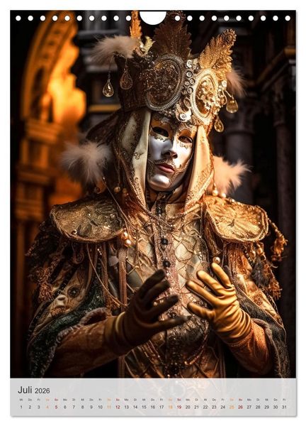 Produktbild: Karneval in Venedig (Wandkalender 2026 DIN A4 hoch), CALVENDO Monatskalender