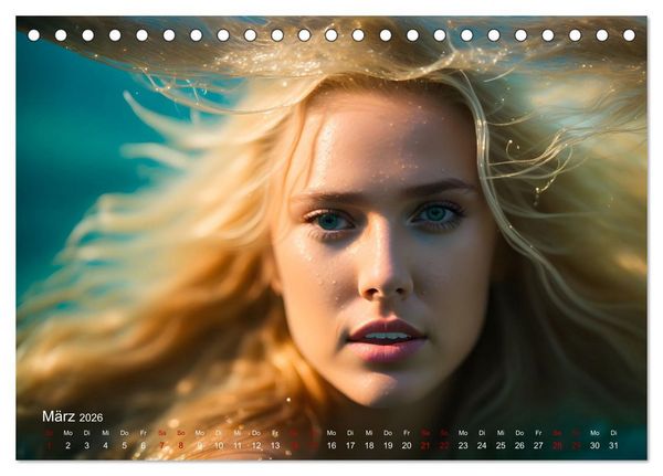 Produktbild: Models unter Wasser (Tischkalender 2026 DIN A5 quer), CALVENDO Monatskalender