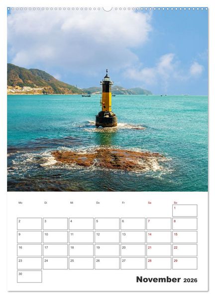 Produktbild: Busan - Reiseplaner (Wandkalender 2026 DIN A2 hoch), CALVENDO Monatskalender