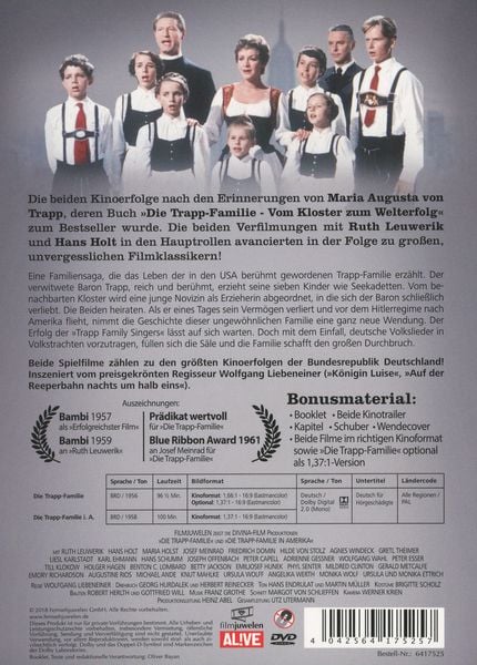 Produktbild: Die Trapp-Familie/Die Trapp-Familie in Amerika [2 DVDs]