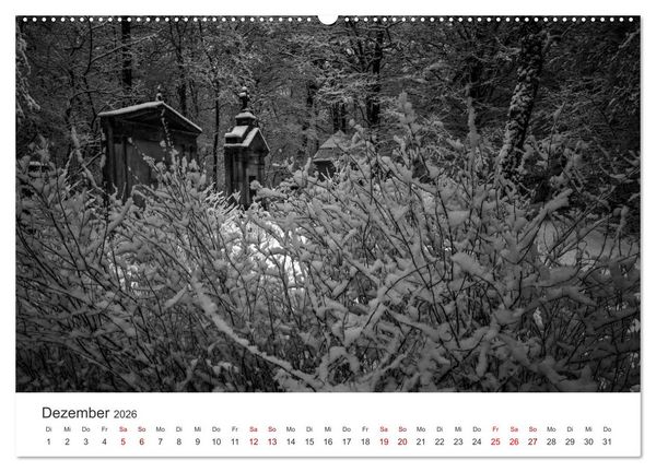Produktbild: Wachgek&uuml;sst - Vom Zauber der Vergangenheit - S&uuml;dwestkirchhof Stahnsdorf (Wandkalender 2026 DIN A2 quer), CALVENDO Monatskalender