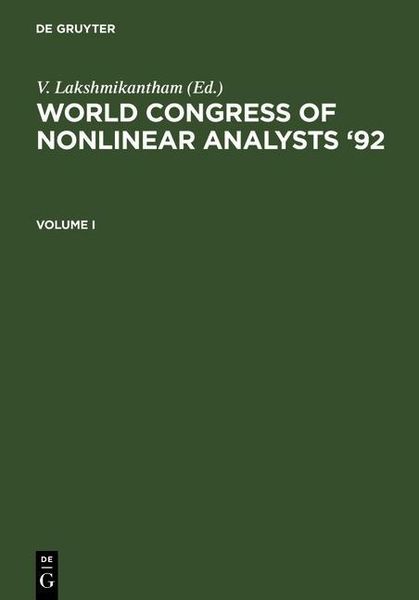 Produktbild: World Congress of Nonlinear Analysts '92