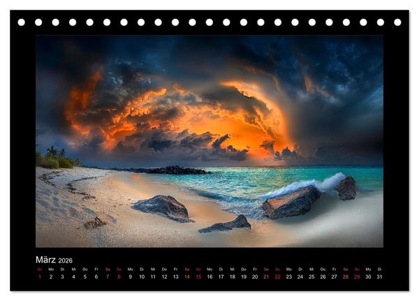 Produktbild: Paradiesische Inselwelten (Tischkalender 2026 DIN A5 quer), CALVENDO Monatskalender