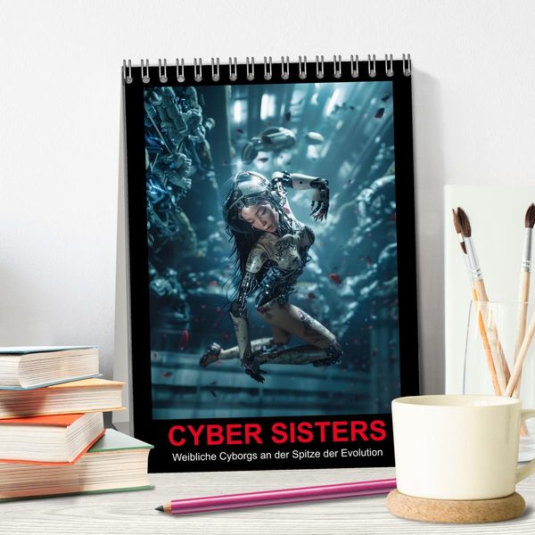 Produktbild: CYBER SISTERS (Tischkalender 2026 DIN A5 hoch), CALVENDO Monatskalender