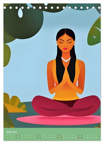 Produktbild: Meditation verbindet (Tischkalender 2026 DIN A5 hoch), CALVENDO Monatskalender