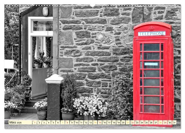 Produktbild: Die bekannteste Telefonzelle der Welt - Telephone Booth (hochwertiger Premium Wandkalender 2026 DIN A2 quer), Kunstdruck in Hochglanz