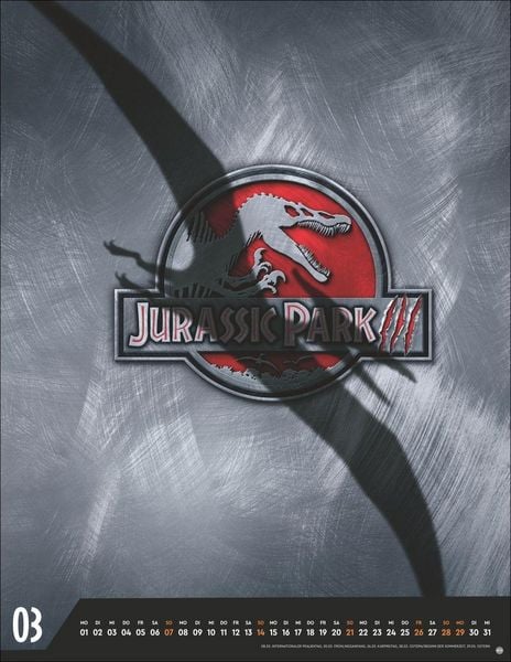 Produktbild: Jurassic Filmplakate Posterkalender 2027