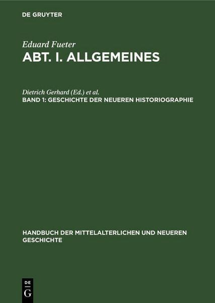Produktbild: Geschichte der neueren Historiographie