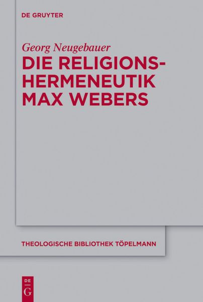Produktbild: Die Religionshermeneutik Max Webers