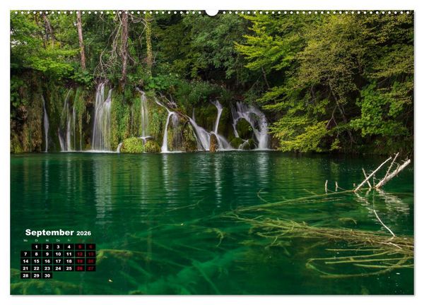 Produktbild: Naturwunder Plitvicer Seen (Wandkalender 2026 DIN A2 quer), CALVENDO Monatskalender