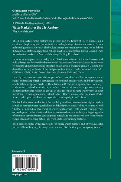 Produktbild: Water Markets for the 21st Century