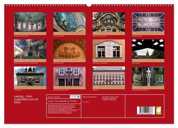 Produktbild: Leipzig - Vom Jugendstil zum Art Deco (hochwertiger Premium Wandkalender 2026 DIN A2 quer), Kunstdruck in Hochglanz