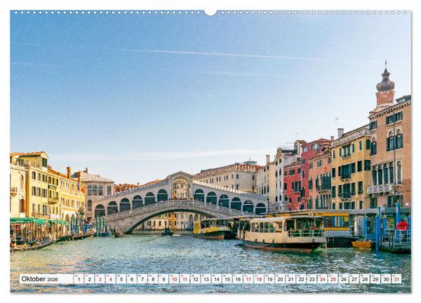 Produktbild: Venedig. Lagunenstadt in Italien (hochwertiger Premium Wandkalender 2026 DIN A2 quer), Kunstdruck in Hochglanz