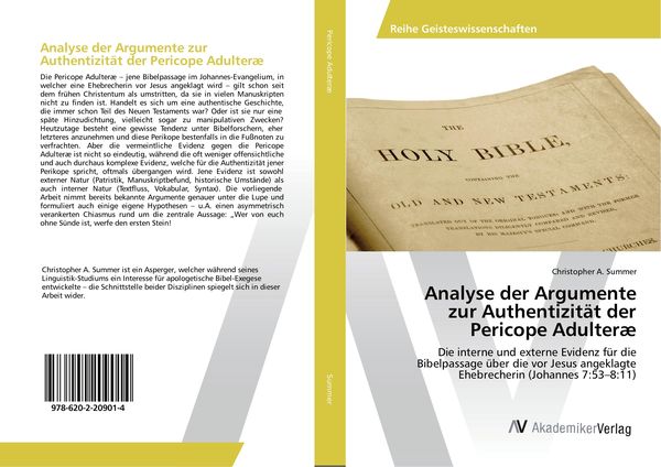 Produktbild: Analyse der Argumente zur Authentizit&auml;t der Pericope Adulter&aelig;