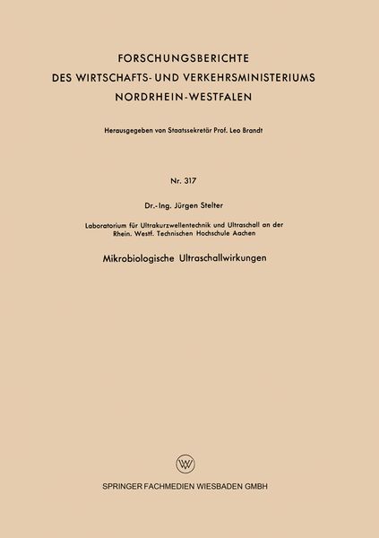 Produktbild: Mikrobiologische Ultraschallwirkungen