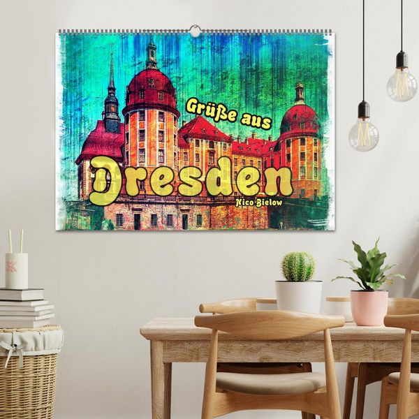 Produktbild: Gr&uuml;&szlig;e aus Dresden (Wandkalender 2026 DIN A2 quer), CALVENDO Monatskalender