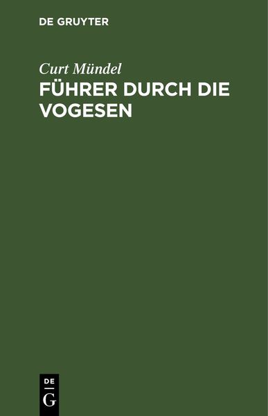Produktbild: F&uuml;hrer durch die Vogesen