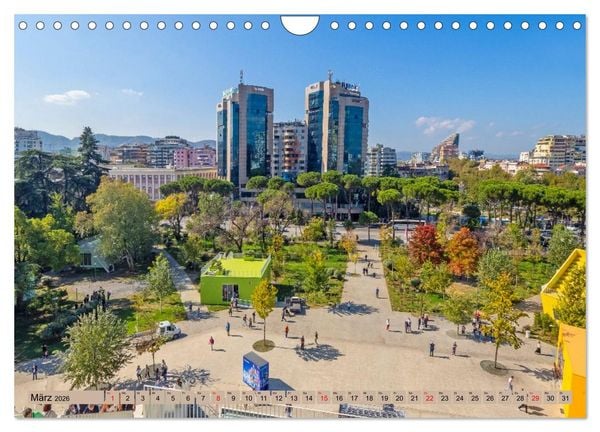 Produktbild: Tirana - Herz Albaniens (Wandkalender 2026 DIN A4 quer), CALVENDO Monatskalender