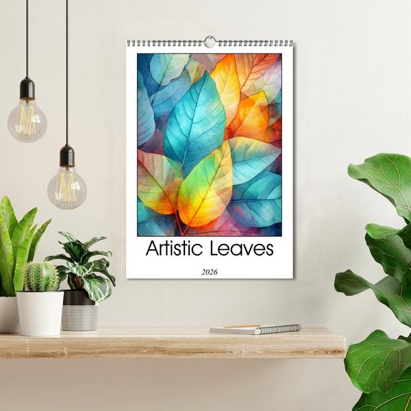 Produktbild: Artistic Leaves (Wall Calendar 2026 DIN A3 portrait), CALVENDO 12 Month Wall Calendar