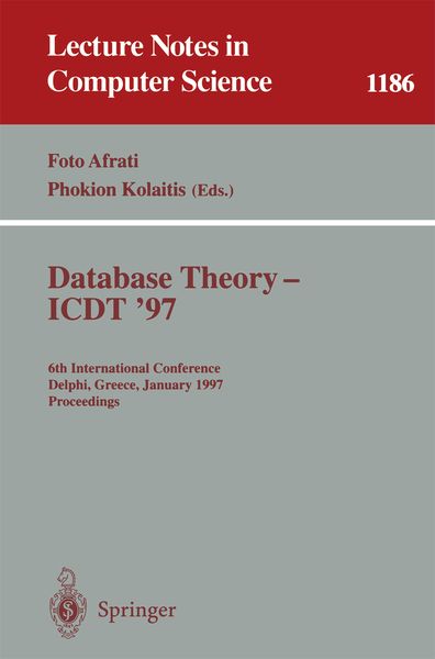 Produktbild: Database Theory - ICDT '97