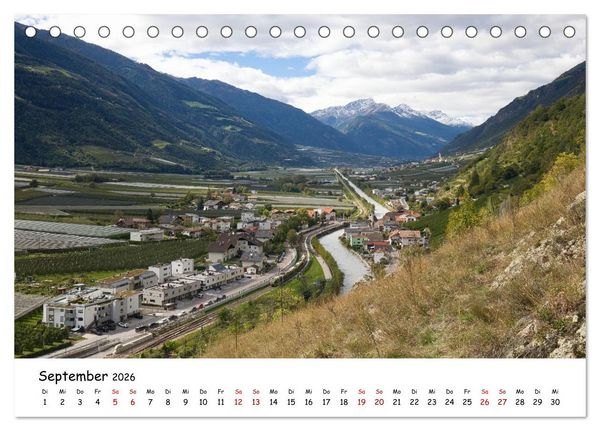 Produktbild: Zwischen Gipfeln und Geschichte - Der Vinschgau in Bildern (Tischkalender 2026 DIN A5 quer), CALVENDO Monatskalender