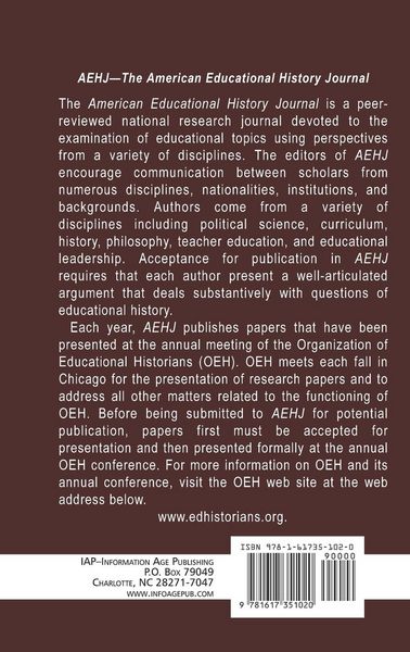 Produktbild: American Educational History Journal VOLUME 37, NUMBER 1 & 2 2010 (HC)