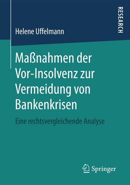 Produktbild: Ma&szlig;nahmen der Vor-Insolvenz zur Vermeidung von Bankenkrisen