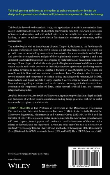 Produktbild: Artificial Transmission Lines for RF and Microwave Applications