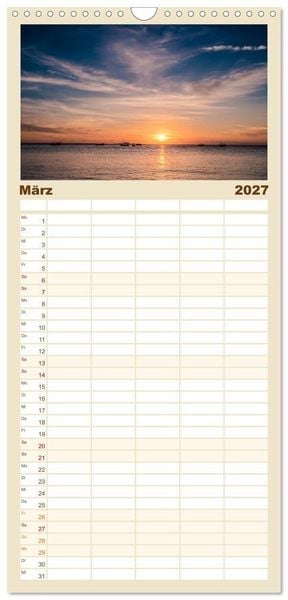 Produktbild: Familienplaner 2027 - Karibu Sansibar mit 5 Spalten (Wandkalender, 21 x 45 cm) CALVENDO