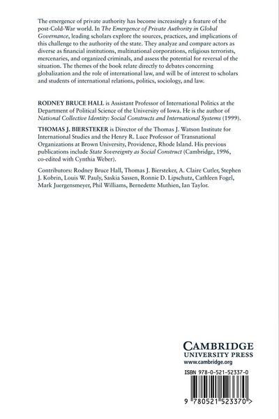 Produktbild: The Emergence of Private Authority in Global Governance