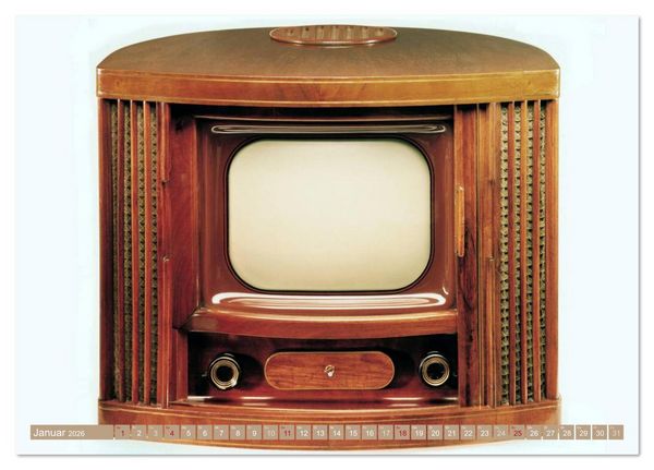 Produktbild: Fernseher der 1950er bis 70er Jahre: In die R&ouml;hre geguckt (Tischkalender 2026 DIN A5 quer), CALVENDO Monatskalender
