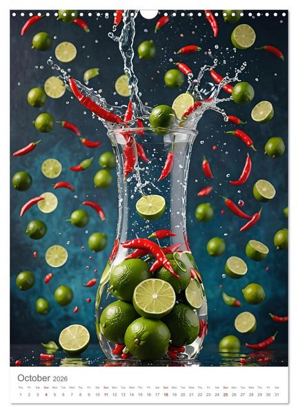 Produktbild: Pure refreshment - Infused water (Wall Calendar 2026 DIN A3 portrait), CALVENDO 12 Month Wall Calendar