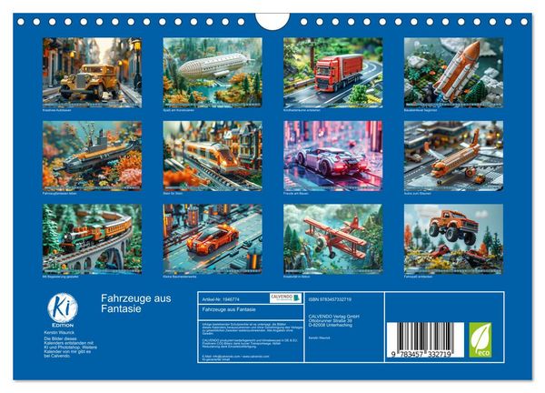 Produktbild: Fahrzeuge aus Fantasie (Wandkalender 2026 DIN A4 quer), CALVENDO Monatskalender