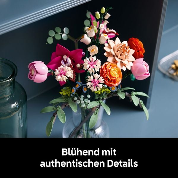 Produktbild: LEGO Botanicals 10342 Sch&ouml;ner Rosafarbener Blumenstrau&szlig;, Kunstblumen