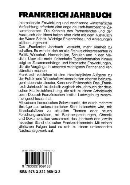 Produktbild: Frankreich-Jahrbuch 1992