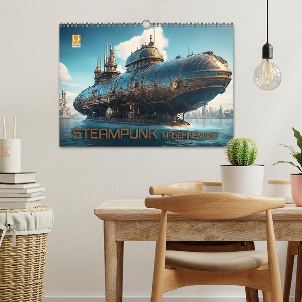 Produktbild: Steampunk Maschinenwelt (Wandkalender 2026 DIN A3 quer), CALVENDO Monatskalender