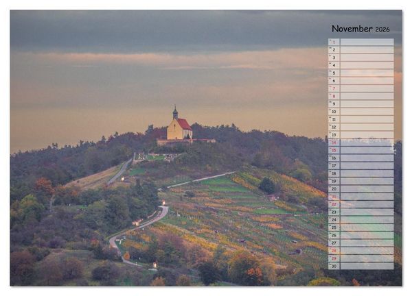 Produktbild: Rund um die Wurmlinger Kapelle (Wandkalender 2026 DIN A2 quer), CALVENDO Monatskalender