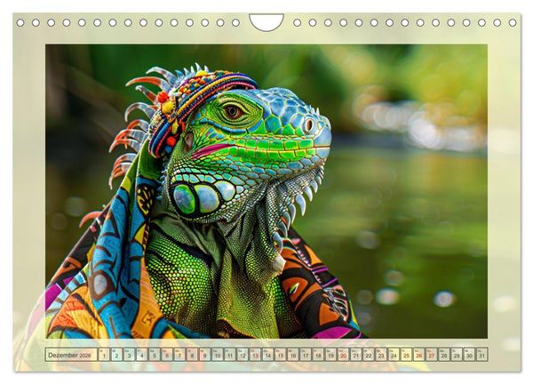 Produktbild: Reptilien-Fashion. Im Rampenlicht der Wildnis (Wandkalender 2026 DIN A4 quer), CALVENDO Monatskalender