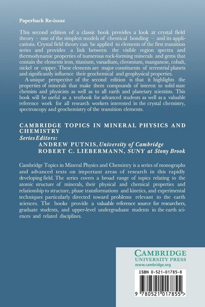 Produktbild: Mineralogical Applications of Crystal Field Theory
