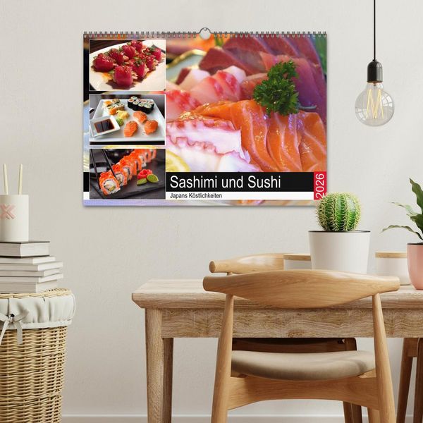 Produktbild: Sashimi und Sushi. Japans K&ouml;stlichkeiten (Wandkalender 2026 DIN A3 quer), CALVENDO Monatskalender