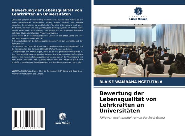 Produktbild: Bewertung der Lebensqualit&auml;t von Lehrkr&auml;ften an Universit&auml;ten
