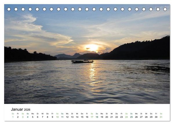 Produktbild: Laos - Die Perle S&uuml;dostasiens (Tischkalender 2026 DIN A5 quer), CALVENDO Monatskalender