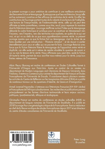 Produktbild: Po&eacute;tiques et politiques du t&eacute;moignage dans la fiction contemporaine
