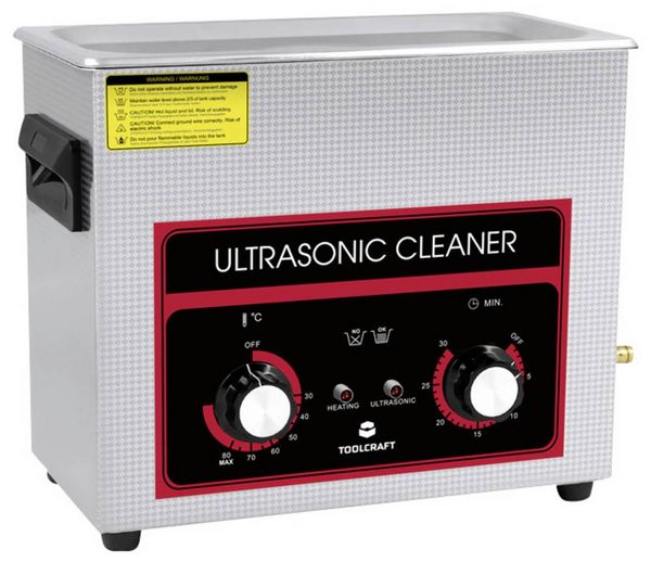 Produktbild: TOOLCRAFT USC-650 Ultraschallreiniger Schmuck, Werkstatt, B&uuml;robedarf 180 W 6.5 l mit Heizung, mit Reinigungskorb