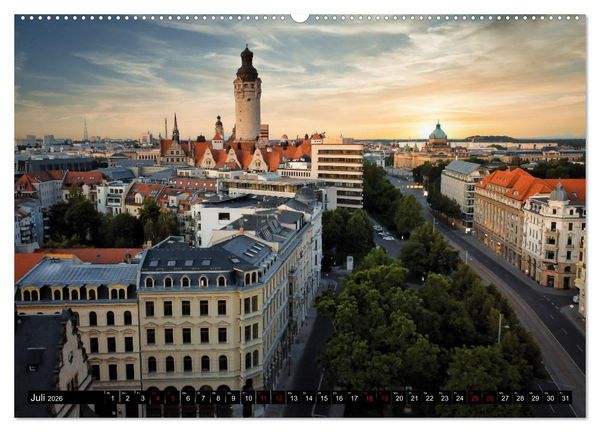 Produktbild: Leipzig Kalender Perspektiven (Wandkalender 2026 DIN A2 quer), CALVENDO Monatskalender